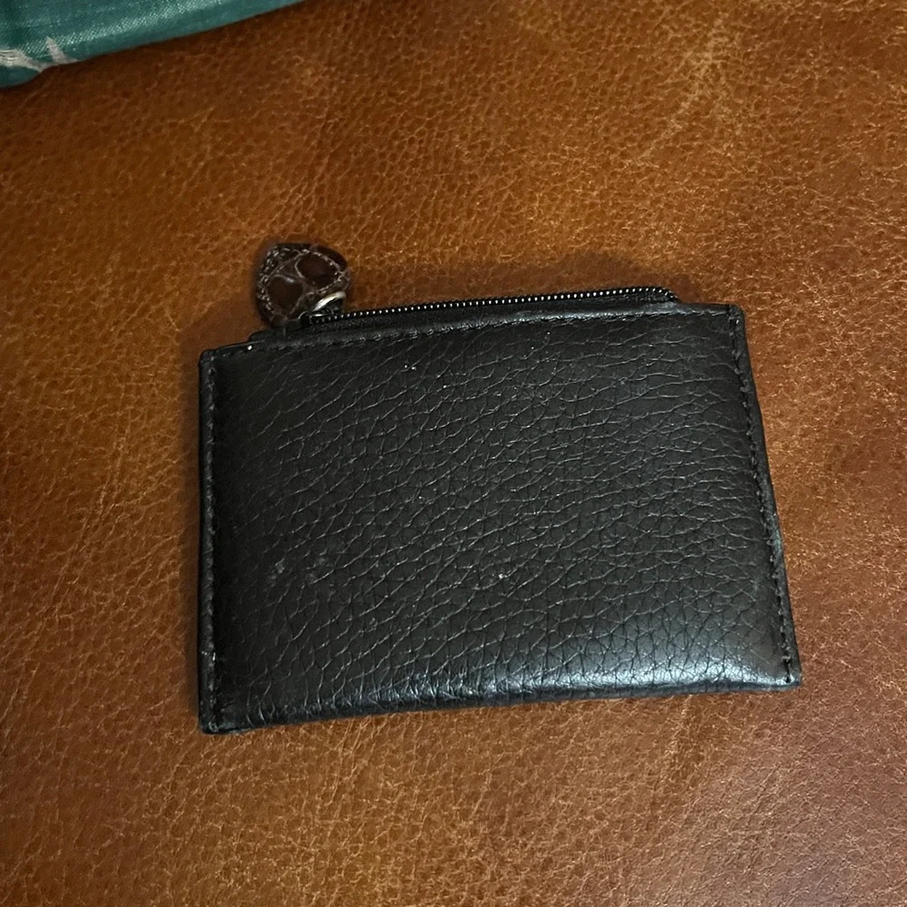 Brighton Black and Brown cardholder and coin Wallet 4” wide X 3” high